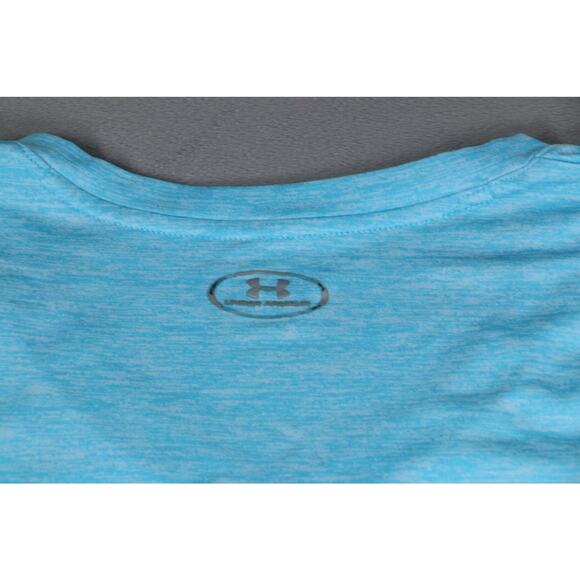 Under Armour Women’s Blue V-Neck Short Sleeve Athletic Shirt Size Small - Picture 10 of 12